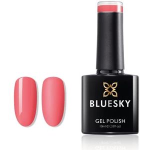 Bluesky Gel Nagellak, semi-permanent, behandeling onder UV-/LED-lamp, Pink Neon Coral, 10 ml
