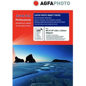 AGFAPHOTO - Professioneel Fotopapier - Wit - 260 g/m² - 10 x 15 cm - 100 Vellen