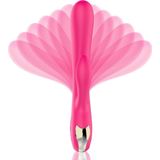 FOXSHOW - Petting - Silicone Ultra flexibele Rabbit vibrator met verwarming - 7 functies - Waterdicht - Oplaadbaar via USB - Roze