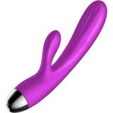 FOXSHOW - Brilliant X7 Wibrator - Silicone Vibrator met pulsering - 7 functies - Waterdicht - Oplaadbaar via USB - Paars