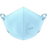 Airpop Kids Herbruikbaar, Wasbaar Gezichtsmasker, 4-Laags Gezichtsmasker, Voorgevormde Pasvorm, Lichtgewicht Ontwerp, Gezichtsmaskers Voor Kinderen, Voor Meervoudig Dragen, 4 Pk Blauw