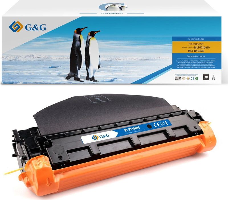 G&G - Samsung ML 1665 Toner - Zwart - Huismerk - 1 Stuk