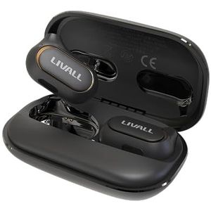 LIVALL LTS21 Pro - Open in-ear hoofdtelefoon - Afneembare draadloze sportoordopjes voor training en hardlopen, geïntegreerde microfoon voor muziek, telefoongesprekken,