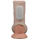 Lovetoy Vibrerende Rekbare Penis Sleeve DRIP KNIGHTS - wit