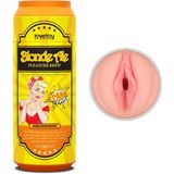 Lovetoy - Masturbator in Bierblikje - Pleasure Brew Blonde Ale Vagina Masturbator - Nude & Geel - TPE