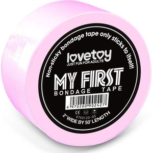 My first bondage tape - Pink