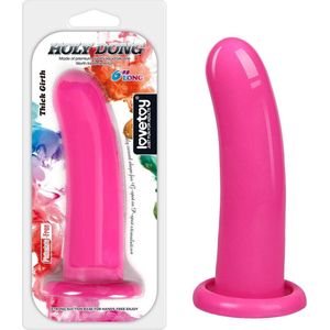 Holy Dong Jelly Dildo van Vloeibare Siliconen 17 cm - Roze