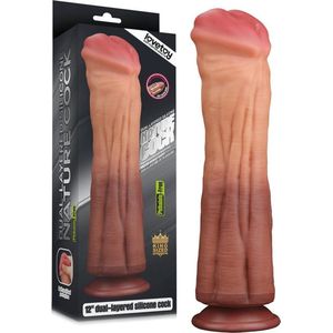 Lovetoy - Realistische XXL Horse Dong Dildo 30 cm - Lichte/donkere Huidskleur