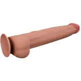 Lovetoy - Dildo - Sliding Skin Dildo - Lengte 34 cm - Lichte Huidskleur