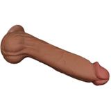 Lovetoy - Dildo - Sliding Skin Dildo - Lengte 36 cm - Bruin