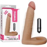 Lovetoy Ultrasoft Double Vibrerende Voorbinddildo Voor Dubbele Penetratie 16 cm