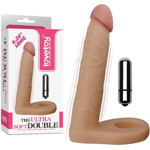 Lovetoy Ultrasoft Double Vibrerende Voorbinddildo Voor Dubbele Penetratie 16 cm