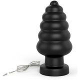 Lovetoy - King Size Vibrerende Buttplug - Anal Cracker - 18 cm – Zwart
