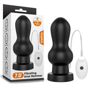 Lovetoy - King Size Vibrerende Buttplug - Rammer - 18 cm - Zwart