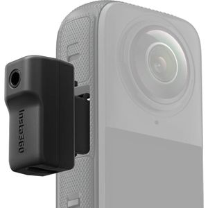 Insta360 - X4 Mic Adapter - Accessoire - Zwart - 3.5mm en USB-C-poort
