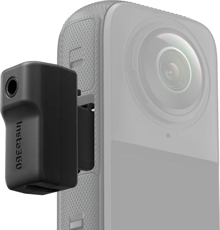 Insta360 - X4 Mic Adapter - Accessoire - Zwart - 3.5mm en USB-C-poort