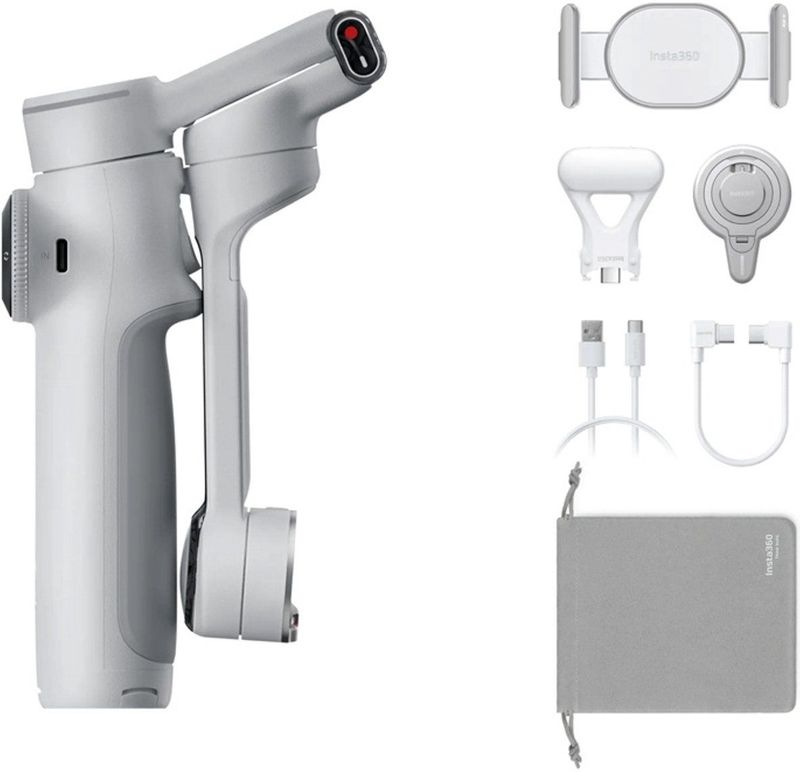 Insta360 - Flow 2 Pro Creator Kit - Stone Grey - AI Tracking Stabilizer