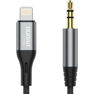 Kabel USB Dudao Lightning - mini Jack 3.5 mm 1 m Szary (DDA224)
