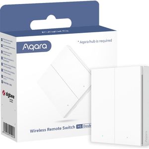 Aqara Wireless Remote Switch H1 (Double Rocker) - Zigbee 3.0 - Draadloze Wandschakelaar
