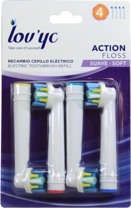 Lov Yc Action Clean Floss Opzetborstels Soft - Compatibel met Oral-B®