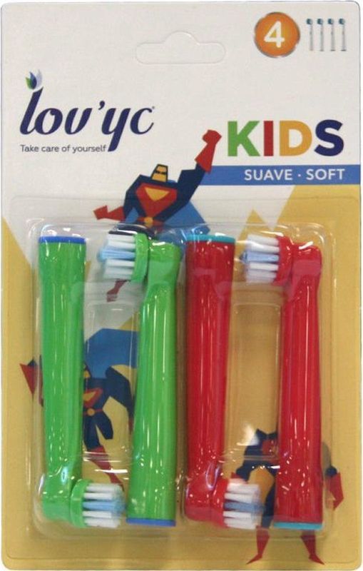Lov 'Yc Opzetborstels Soft - Superman - Compatibel met Oral-B®