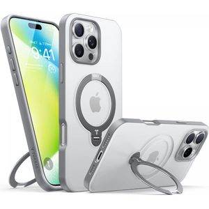 Torras Ostand Spin Case for iPhone 16 Pro Max (Gray)