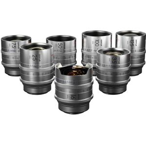 Dzofilm Vespid Retro 7-Lens Kit (16/25/35/50/75/100/125) (L-Mount, Volledig formaat), Objectief, Zilver