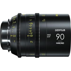 Dzofilm Vespid Prime Macro 90 T2.8 for PL/EF Mount (VV/FF) imperial (L-Mount, C-mount, Volledig formaat), Objectief, Zwart