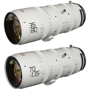 Dzofilm Catta Zoom 2-Lens Kit (35-80/70-135 T2.9) Wit (C-mount, Volledig formaat), Objectief, Wit