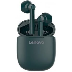 Lenovo HT30 Bluetooth-hoofdtelefoon, draadloos, stereo, in-ear hoofdtelefoon, met touch-bediening, geïntegreerde microfoon, compacte oplaadbox, mint