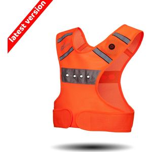 InVincer® - Wildsaver Hardloop verlichting Reflectievest - LED Hesje Oranje - S