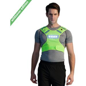 Invincer® - Hardloop verlichting - ReflectiveSport Wildsaver - Led vest hardloop reflectievest Geel - S