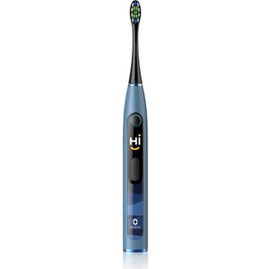 Oclean X10, Slimme Sonische Elektrische Tandenborstel, 5 Poetsstanden, in 3 uur snel opladen met een duur van 60 dagen, 2-minuten timer & druksensor, IPX7 - Blauw