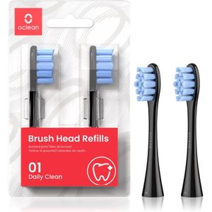 Oclean Standard Clean Opzetstukjes Voor Elektrische Tandenborstel - 2 Stuks - Zwart