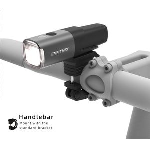 Enfitnix Navi800 - Fietsverlichting Ultra Bright 800 Lumen - Incl. telefoonhouder en montageset - USB-C LED Vervangbare Accu - Waterdicht IPX6 - Zwart