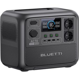 BLUETTI - AC70 - Portable Powerstation - 768Wh - LiFePO4 - Zonnegenerator met 2 1000W AC-Uitgangen