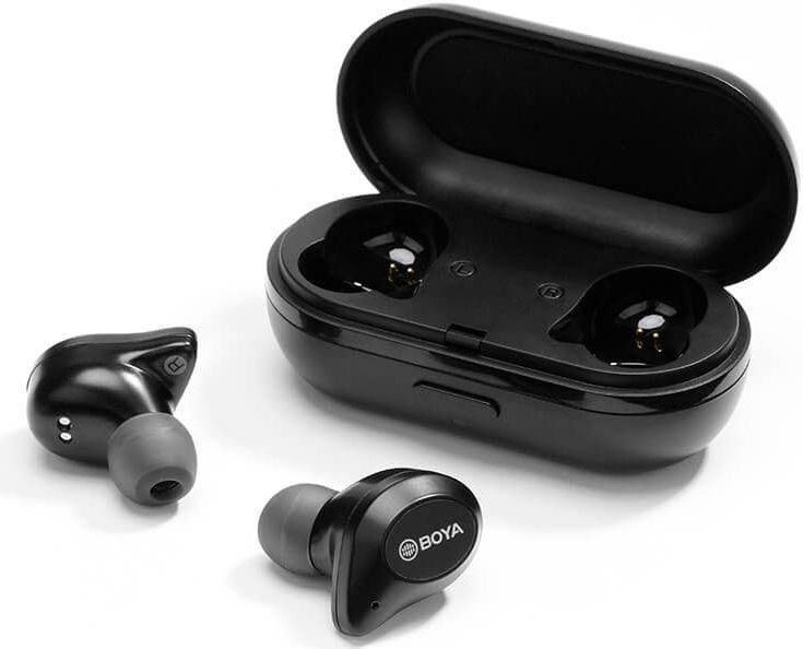 Boya - BY-AP1 - Bluetooth Draadloze Stereo Oordopjes - Zwart - Microfoons