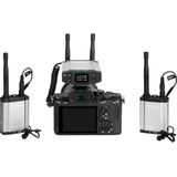 Saramonic Vlink2 Kit2 met 2 draadloze lavalier microfoons set voor interviews met talkback functie