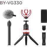 BOYA BY-VG330 Tripod - Voor Smartphone-/Actiecamera - 3 Poot/Poten - Zwart Rood