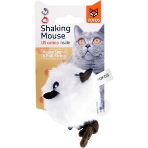 Fofos Shaking Muis Met Geluid Wit 12X6X6 CM
