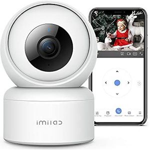 Imilab C20 Pro 2K Draadloze Binnen WiFi Beveiligingscamera, 360° Camera, Nachtzicht, Two-Way Audio, Bewegingsdetectie, Smart Baby/Pet Tracking