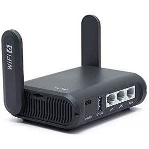 GL.iNet - AXT1800 - WLAN Router - Slate AX - WiFi 6 - Dual-Band - 1800 Mbit/s