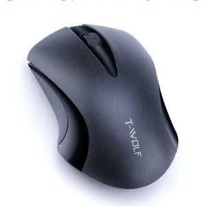 T-WOLF - Q2 - Draadloze Muis - Zwart - 1600 DPI - 2.4Ghz - 10 Meter Bereik