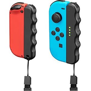NiTHO Joy-Con verlengstukken, compatibel met de Joy-Con-controllers van de Nintendo Switch, ergonomische handgreep met comfortabel design voor een stevige grip, met 2 polsbandjes