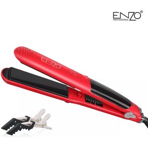ENZO Beauty Pro Stoom Stijltang - ROOD