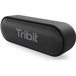 Tribit XSound Go Bluetooth-luidspreker, draagbare luidspreker, IPX7, waterdicht, 12 W, draadloze luidspreker met bas+, 24 uur speeltijd, 20 m bluetooth-bereik (Black)