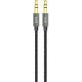 Budi AUX cable mini jack 3.5mm to mini jack 3.5mm , 1.2m (zwart)
