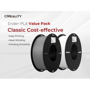 Creality - PLA - 1.75mm - Filament - Wit en Grijs - 1kg