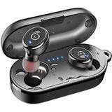 TOZO T10 Bluetooth 5.3 Oordopjes Echte Draadloze Stereo-koptelefoon IPX8 Waterdicht In Het oor Draadloos Oplaadetui Ingebouwde Microfoon Headset Premium Geluid Met Diepe Bas Voor Hardloopsporten Zwart