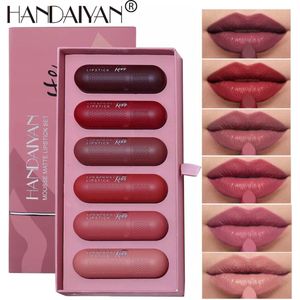 HANDAIYAN® | Lipstick set van 6 | Matte Lippenstift | Mousse Lippenstift | Waterproof | Langhoudend | Make up set | Geschenkset | Giftset